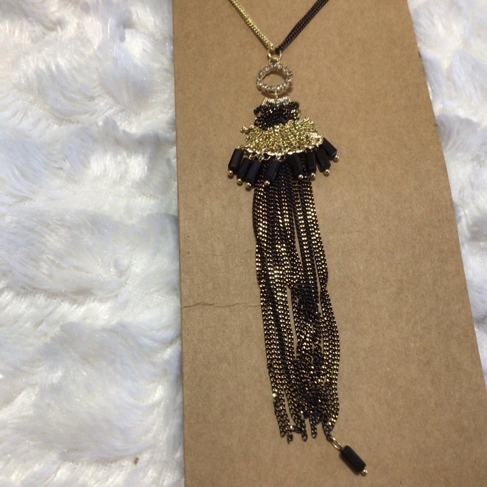 NEW Shiraleah Sloan Tassel Necklace Steampunk Goth